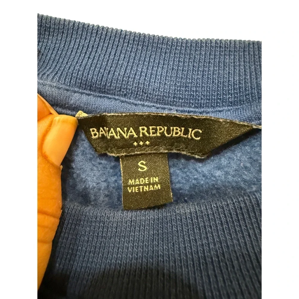 Banana Republic Sweatshirt Men's Small Royal Blue Crew Neck‎ Long Sleeve Soft